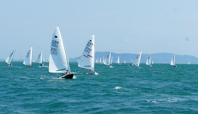 Jonathan FIsh leads Nick Craig - 2013 Singha OK Dinghy World Championships Day 1 © Cat Robson http://www.seahazephotography.co.uk/
